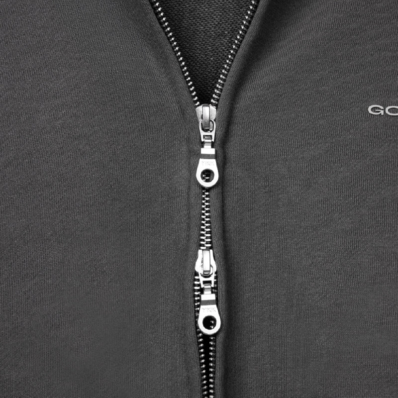 Two-Way Zip-Up Cropped Hoodie